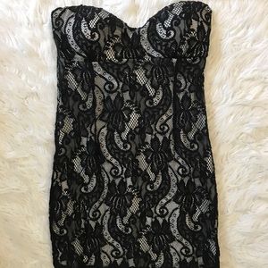 Black and White Lace Dress